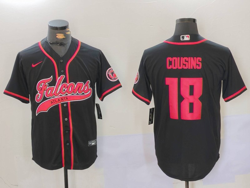 Men 2026 Atlanta Falcons #18 Cousins Black Nike Limited NFL Jersey 081500